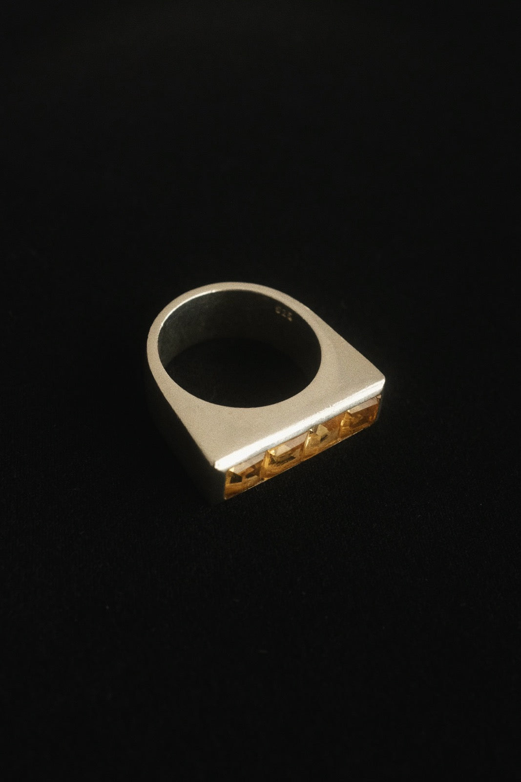 Citrine Baguette Ring