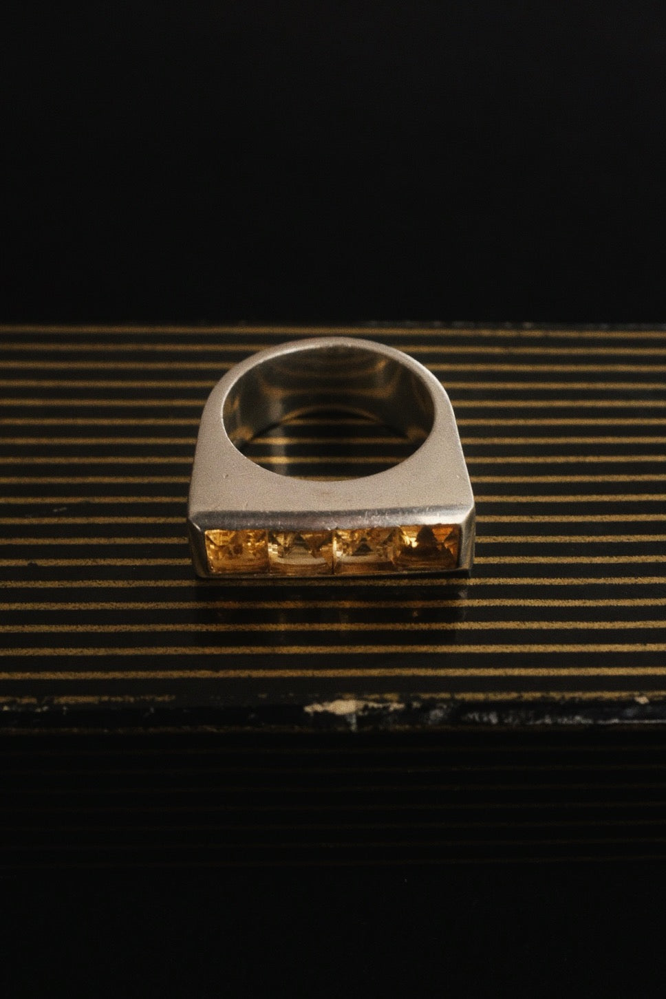 Citrine Baguette Ring