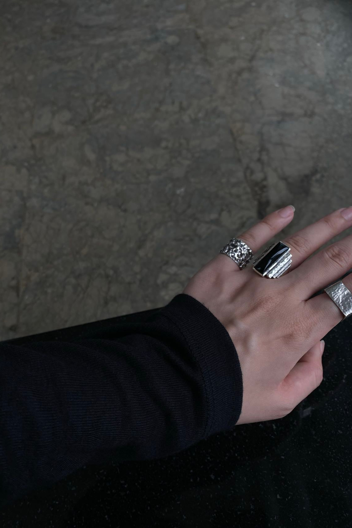 Art Deco Ring w.Onyx c. 1990s
