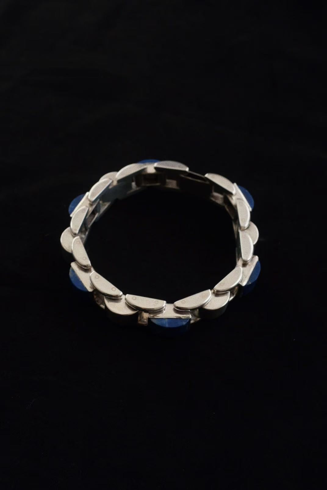 Art Deco Bracelet w. Lapis Lazuli c.1950s