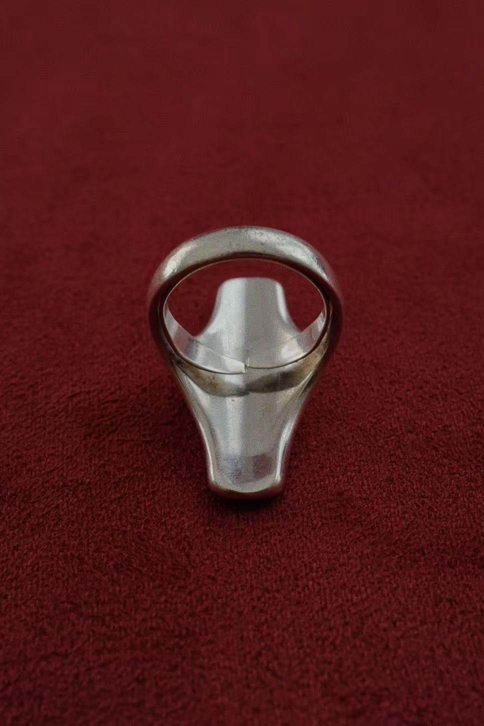 Modernist Silver Ring w.Onyx