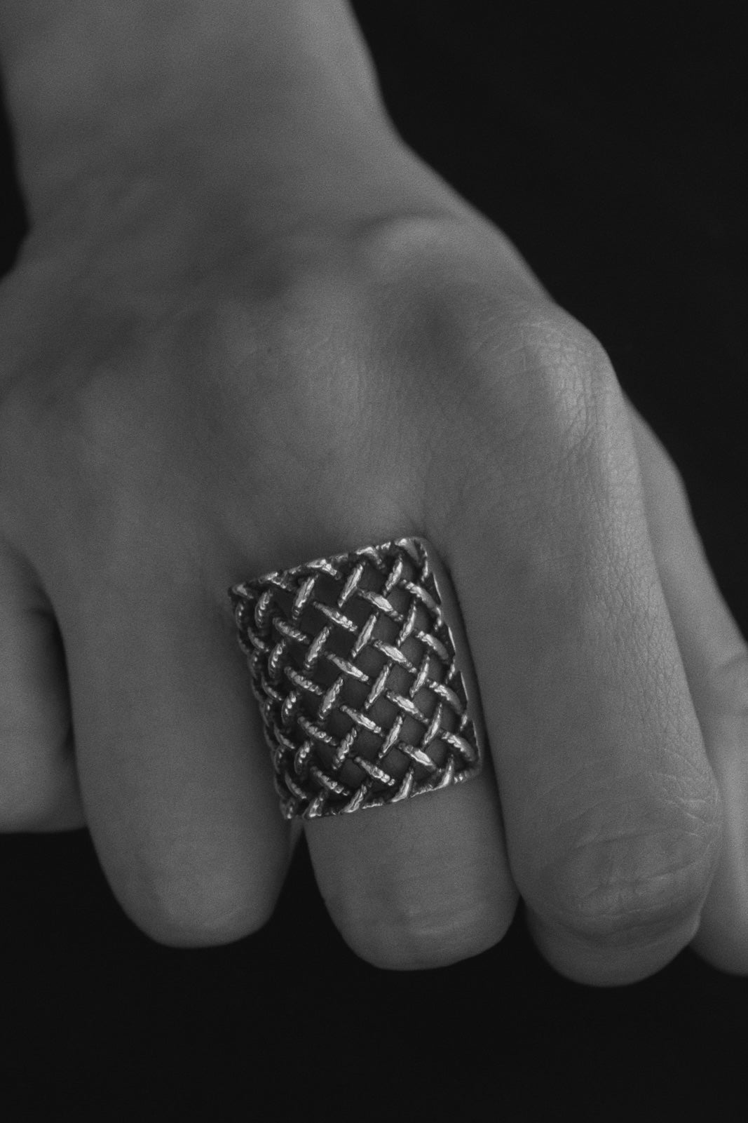 Woven Silver Ring