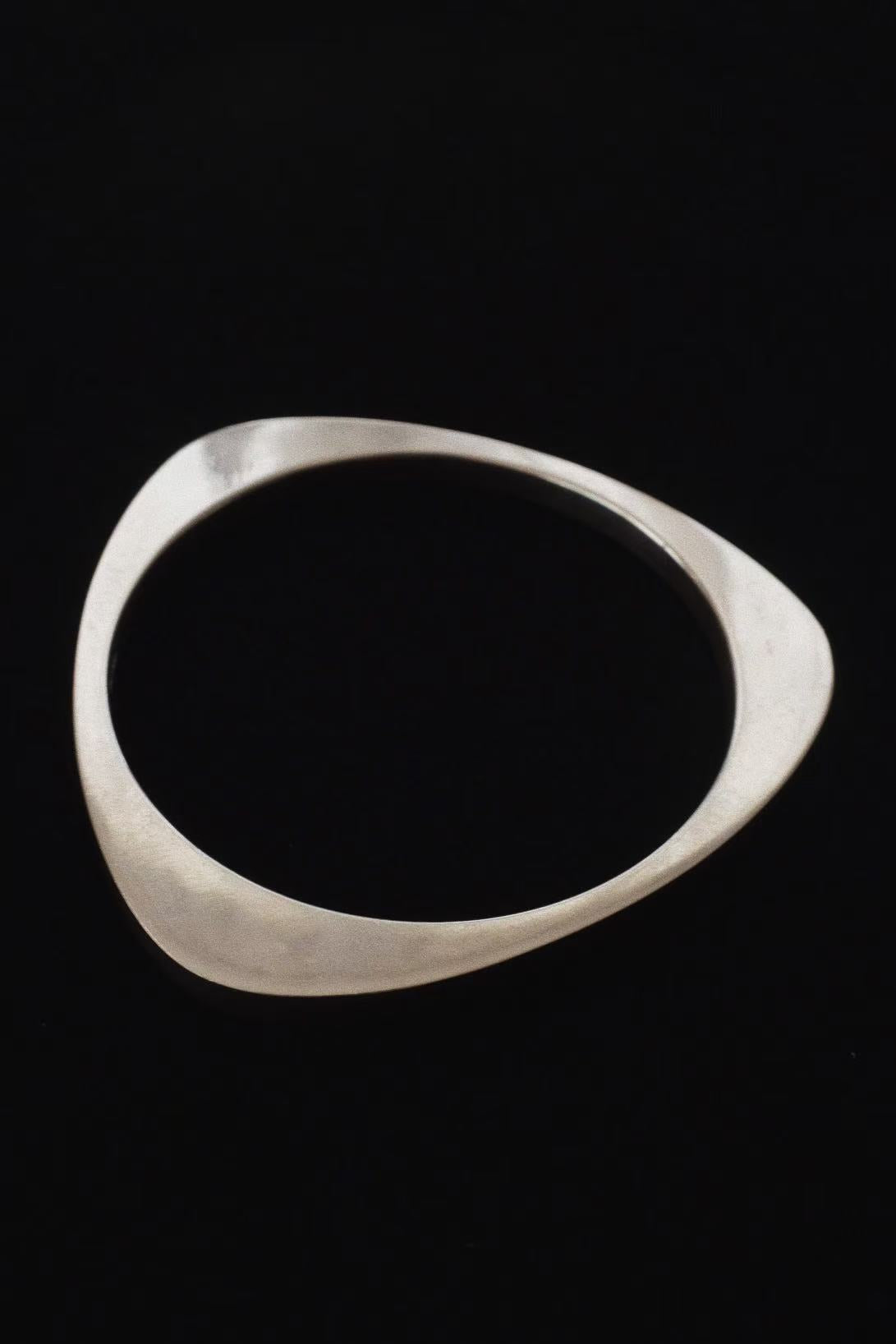 Modernist Silver Bangle
