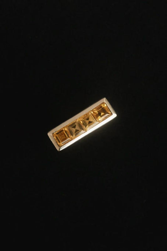 Citrine Baguette Ring