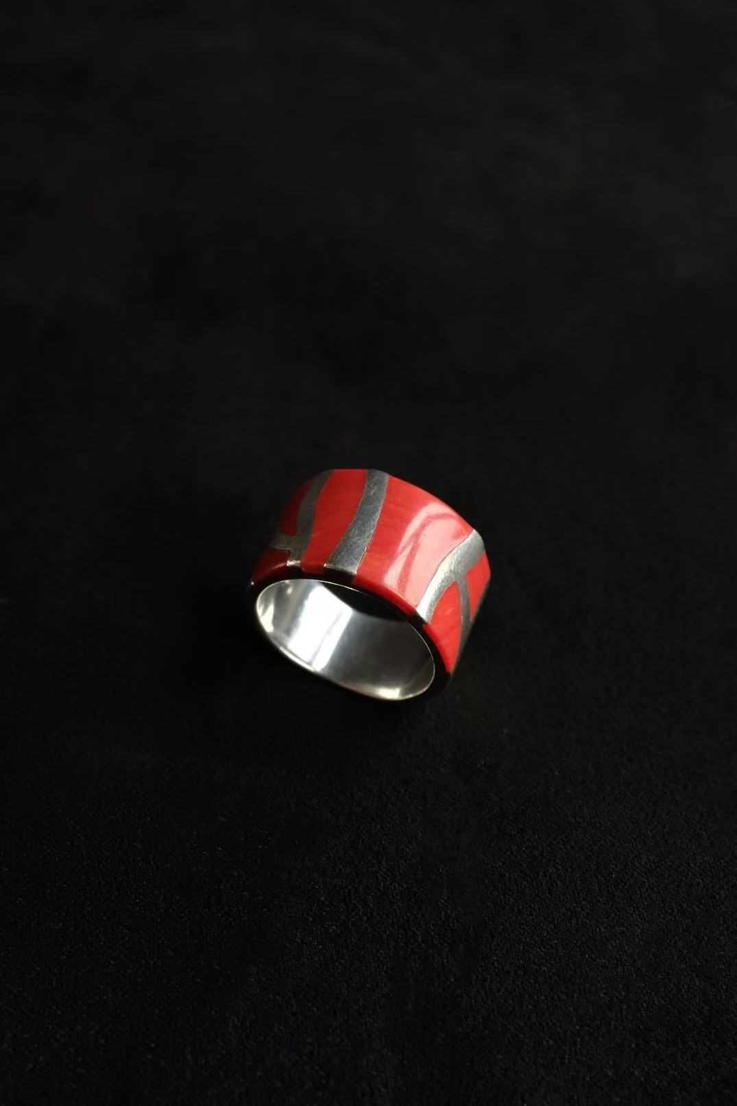 Red Enamel Ring