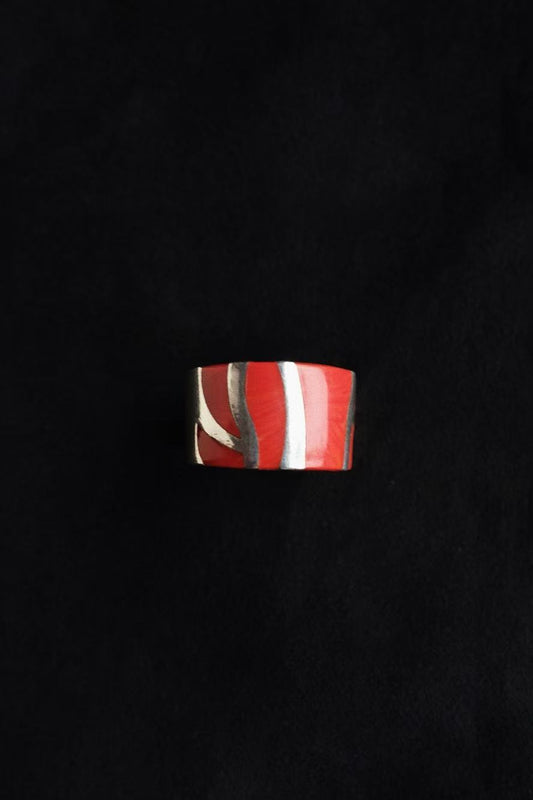 Red Enamel Ring
