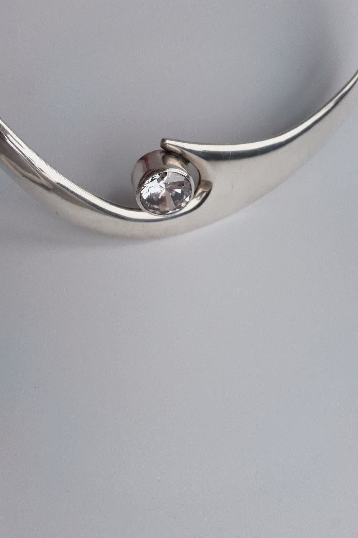 Modernist Silver Neck-ring