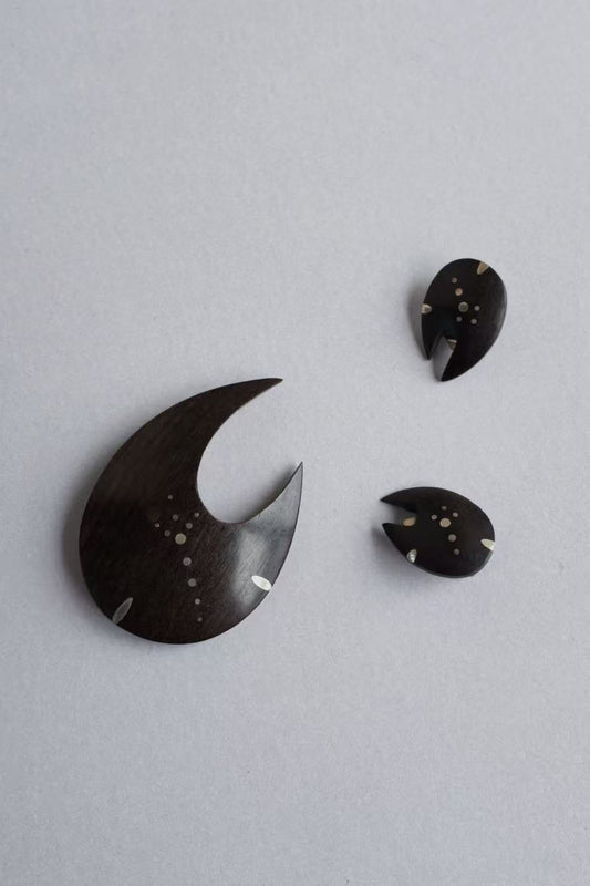 Ebony & Silver Jewelry Set