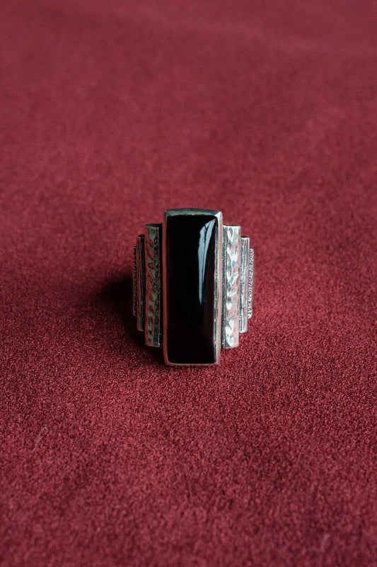 Art Deco Ring w.Onyx c. 1990s